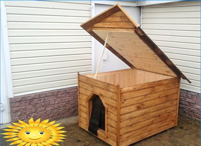 How to make a dog booth with your own hands