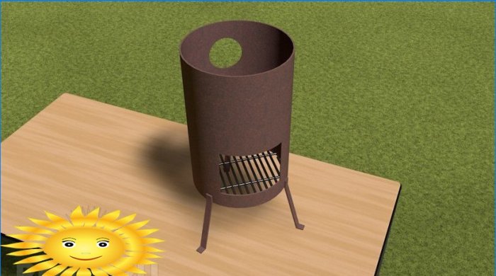 Do-it-yourself stove for a cauldron