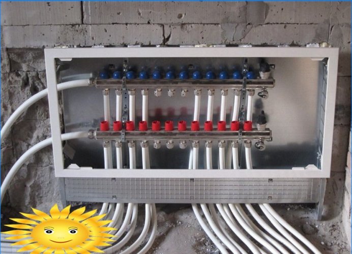 Connecting underfloor heating to the collector