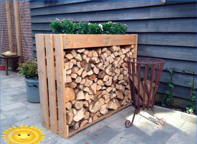 How to properly store firewood on the site