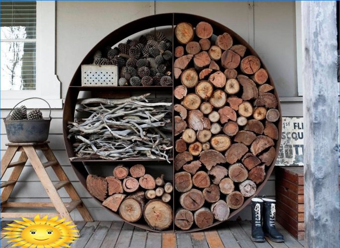 How to properly store firewood on the site