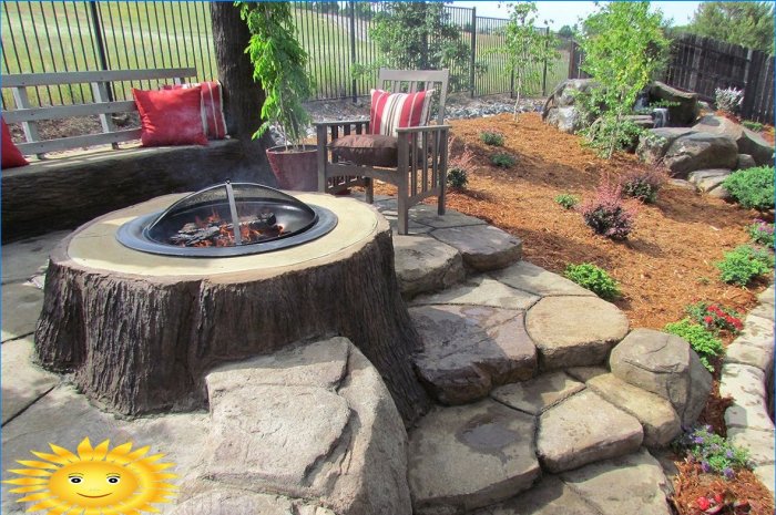 How to set up a fireplace: a campfire site on your site
