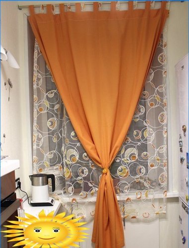 How to sew curtains for the kitchen with your own hands