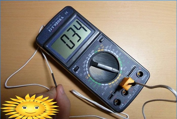 Measuring temperature with a multimeter