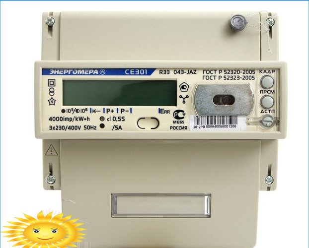 Electronic electricity meter with RS-485 interface