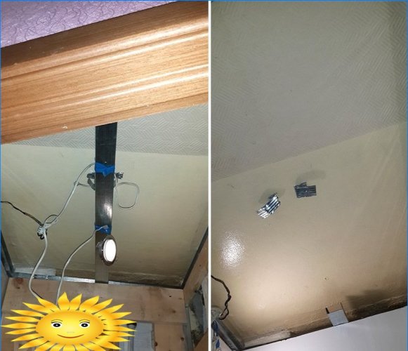 Installing a stretch ceiling in a toilet with your own hands