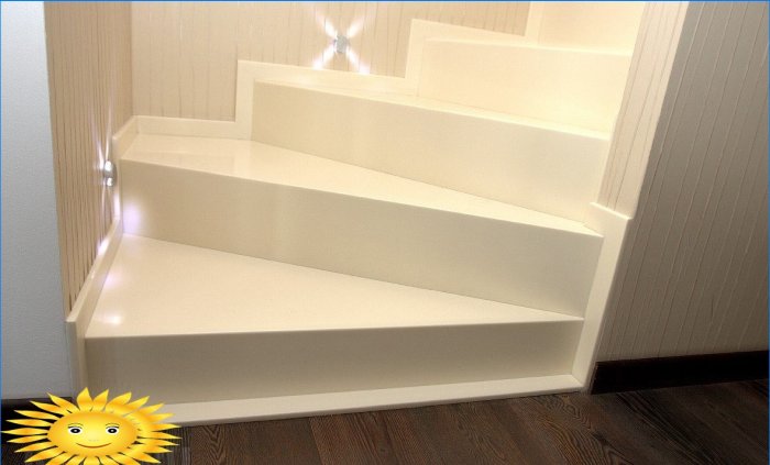 Artificial stone stairs