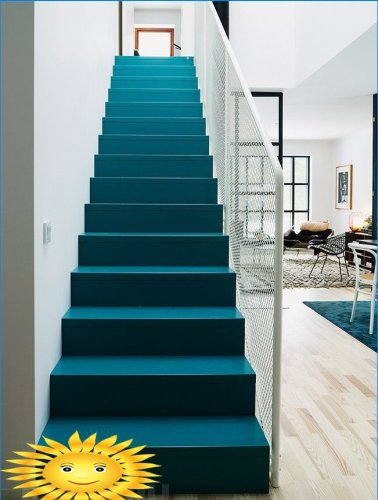 Painted concrete staircase