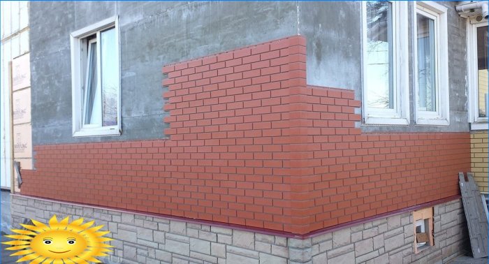 Facade panels for brick
