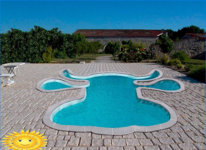 Original photos and ideas for outdoor pools