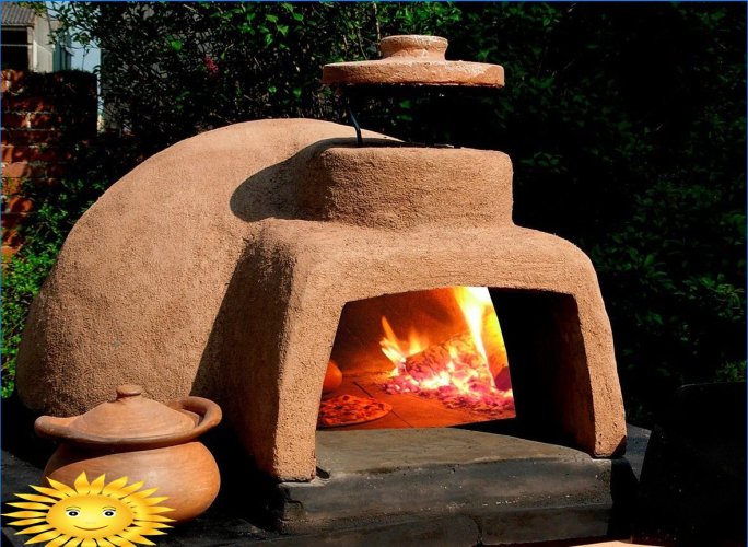 Pizza oven on site: features and examples