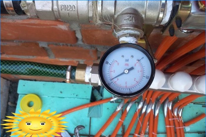 Pressure in the heating system in a private house