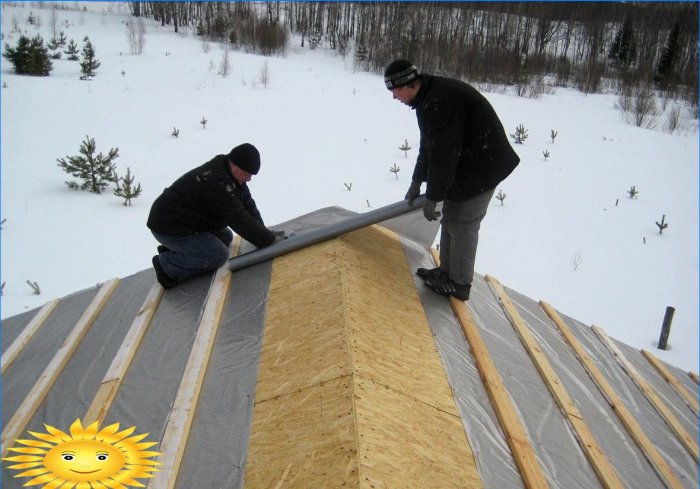 Roof construction and repair in winter