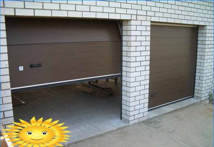 Sectional garage doors: DIY installation