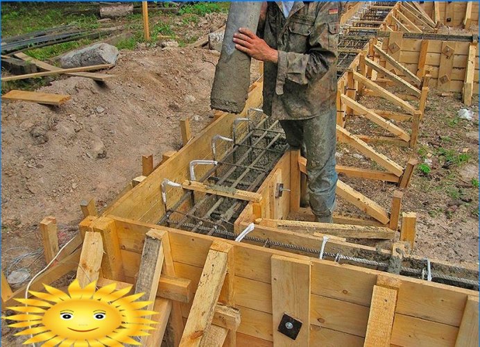 Shallow strip foundation: step-by-step instructions for the device