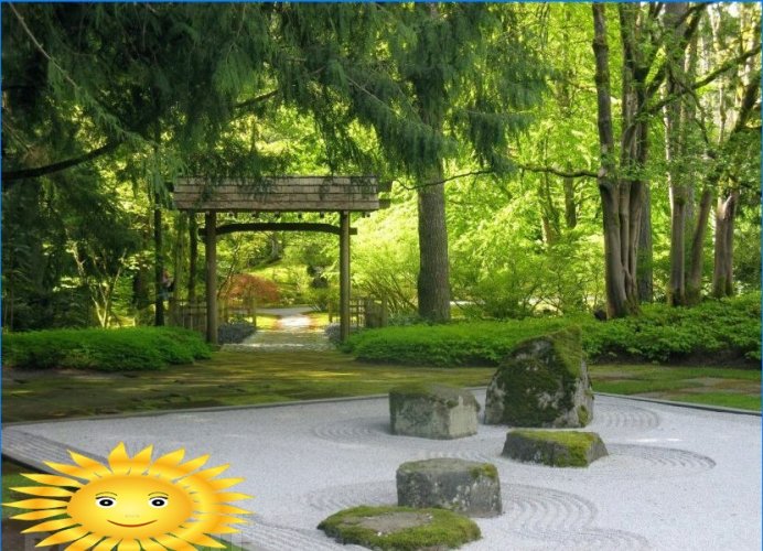 The Japanese garden is a classic example of ethnic style in landscape design