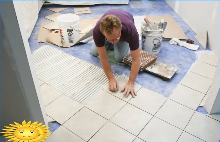 Tile leveling systems or crosses and installation by eye