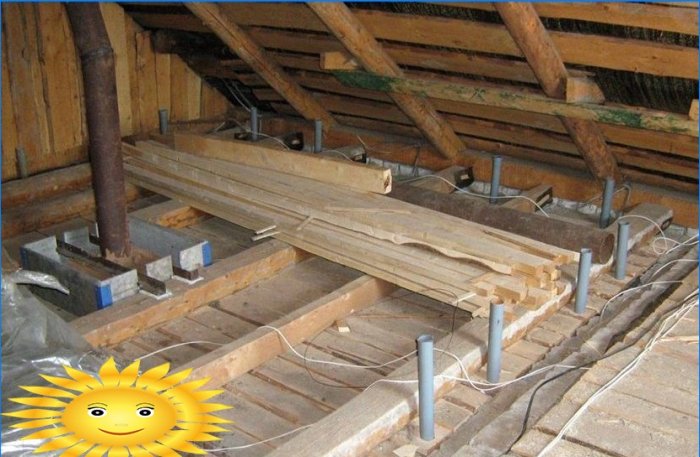 Ventilation in the house. Arrangement of a warm attic