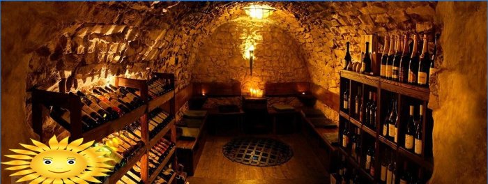 Wine cellar: rules and photo examples of arrangement