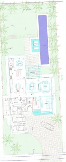 Blueprint for the DF residence in Brazil