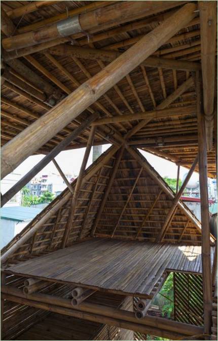Large attic with a scalloped roof