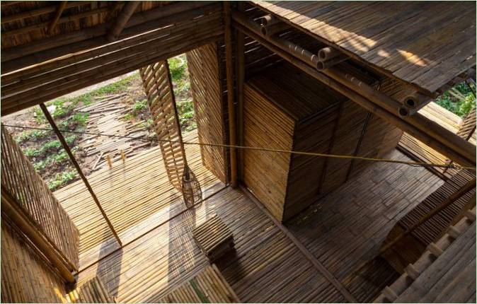 Interior design of the bamboo house BB Home