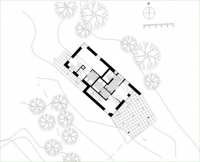 Floor plan of the House M-M residence