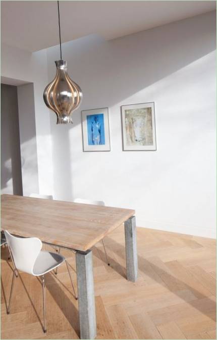 A small dining table in the interior of the design house-2