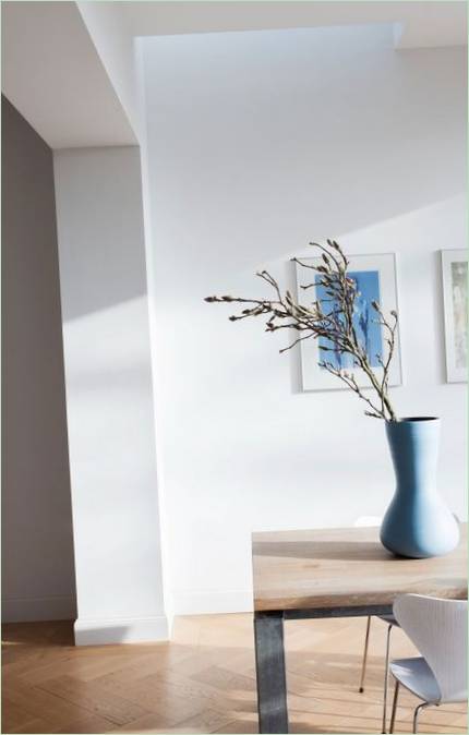 Blue vase in the interior of a modern style home-3