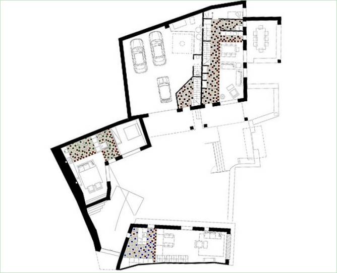 House in the eastern Pyrenees. Plan