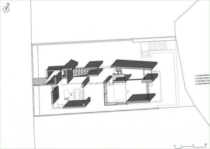 H-House residence schematic diagram