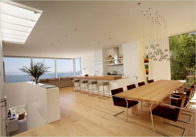 Sausalito Hillside Remodel home kitchen area by Turnbull Griffin Haesloop Architects