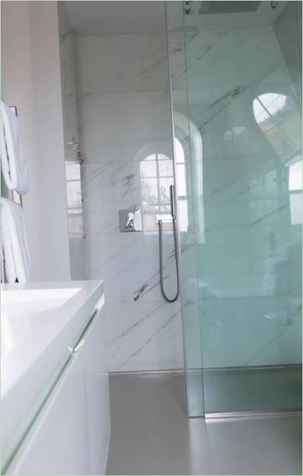 Shower enclosure in a private home on Maida Vale in London