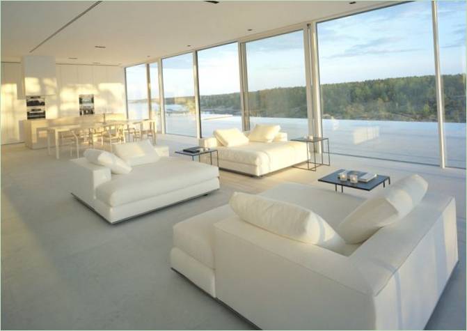 Living room in Överby House in Sweden