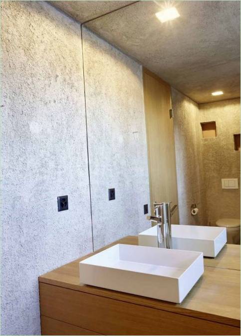 Bathroom in concrete house