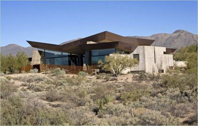 The exterior of the Desert Wing House