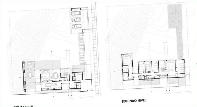 House blueprint by Prado Arquitectos