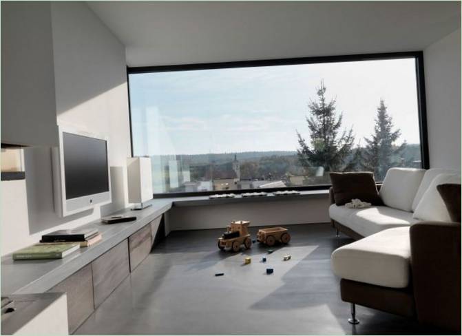 Modern living room in light tones