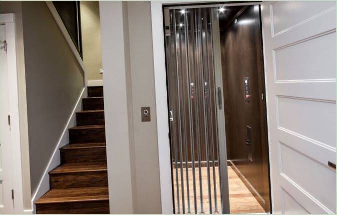 Elevator of Crest Meadows Residence country house in USA