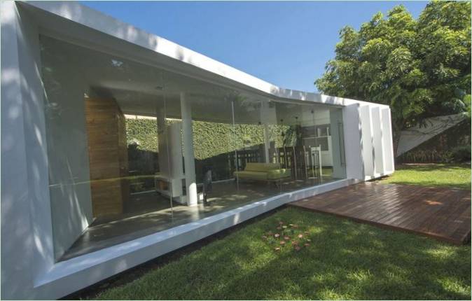 Designer glass terrace in Mexico