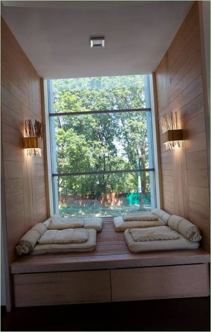 The window seating area of the mansion from Yakusha Design in Dnepropetrovsk