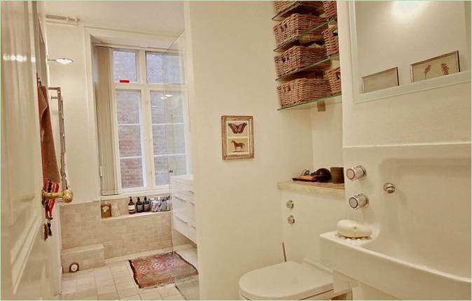 Bathroom interior design in the Scandinavian style