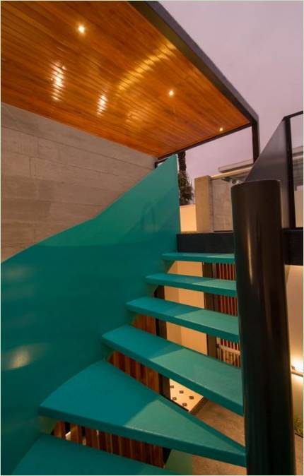 Bright staircase to the second floor of the S House