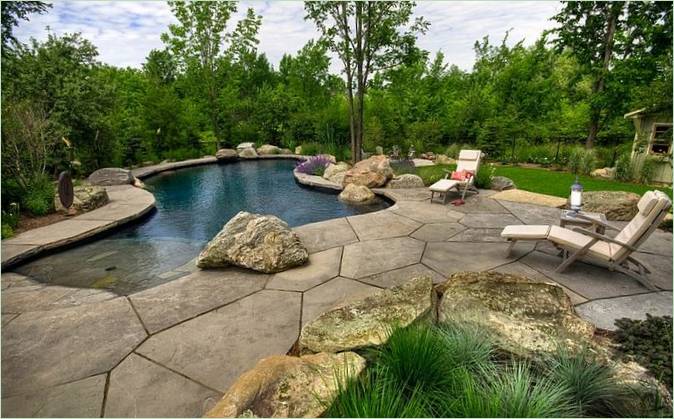 Landscaping a garden with a pond