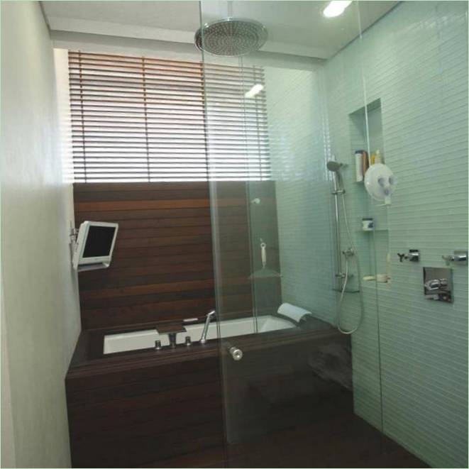 Transparent shower stall
