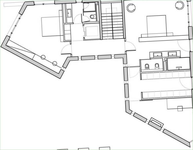 Blueprint for a private residence A House