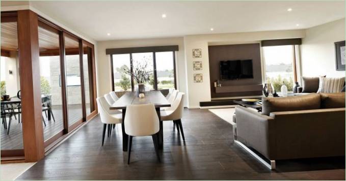 Beautiful dining table design in the Barwon MK2 residence