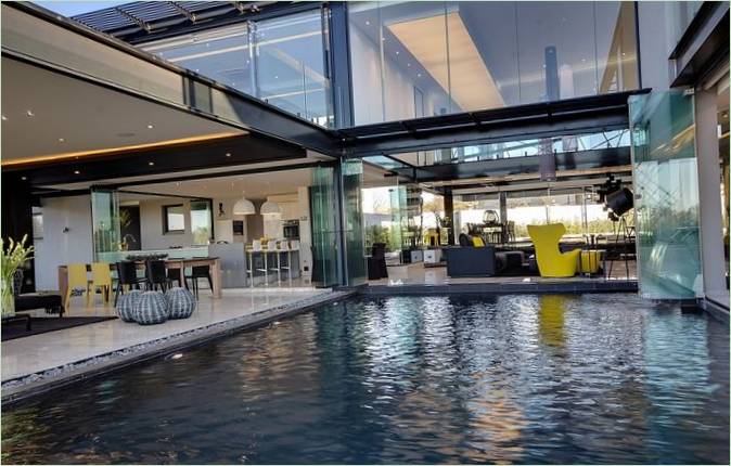 Swimming pool of a country house in South Africa