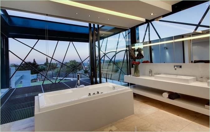 The bathroom of a country house in South Africa