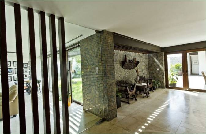 The interior of the cozy Casa Altabrisa home in Merida, Yucatan, Mexico. Design by Grupo Arquidecture